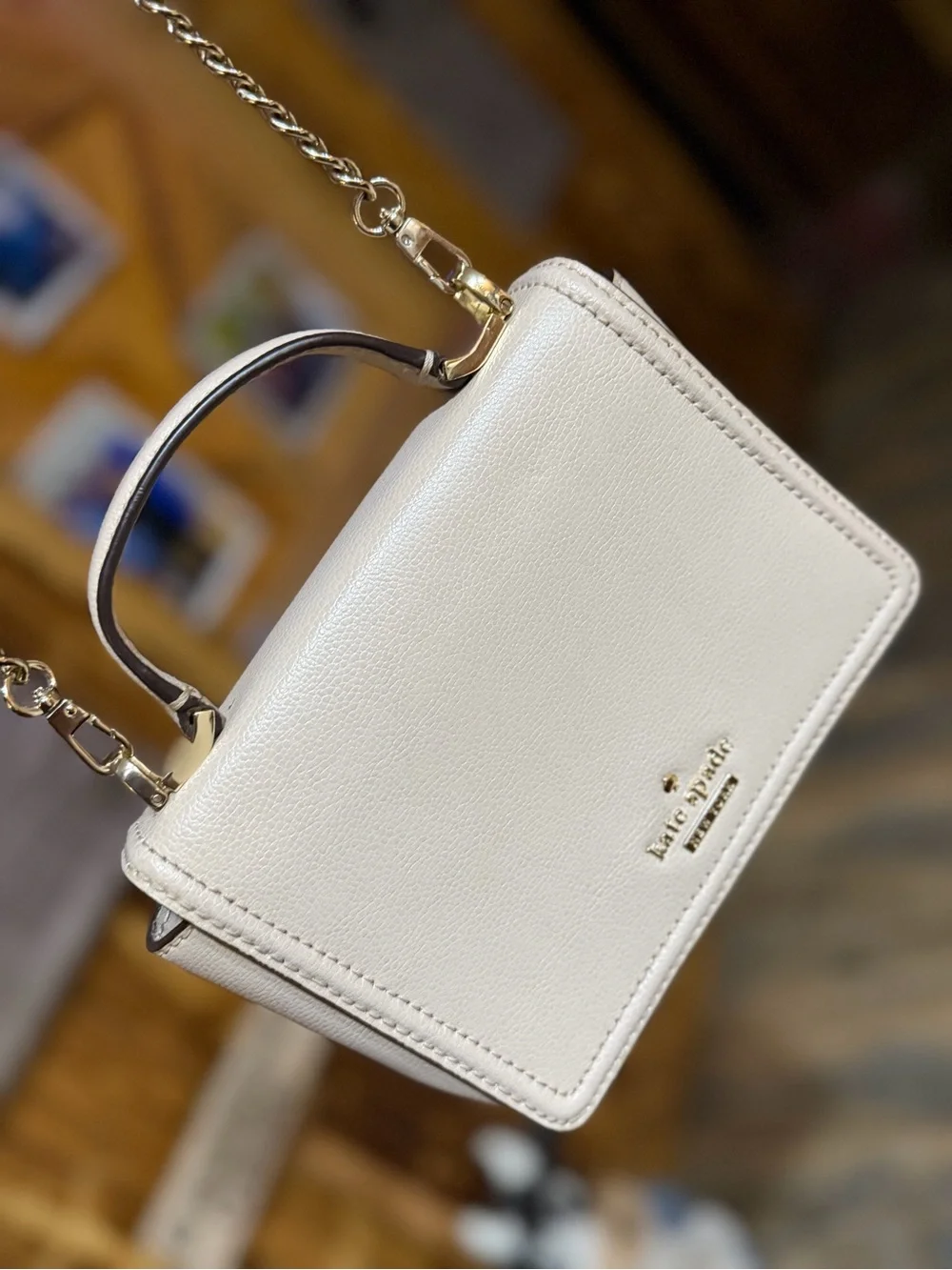 Kate Spade Patterson Drive Maisie Mini Leather Crossbody Taupe